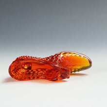 Load image into Gallery viewer, アメリカヴィンテージ FENTON｜フェントン(USA,1950-70年代) オレンジボブネイル アートガラス キャットシューズ(b) 女の子を素敵な処へ運ぶラッキーアイテム dbsy15891-9
