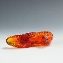 Load image into Gallery viewer, アメリカヴィンテージ FENTON｜フェントン(USA,1950-70年代) オレンジボブネイル アートガラス キャットシューズ(b) 女の子を素敵な処へ運ぶラッキーアイテム dbsy15891-9
