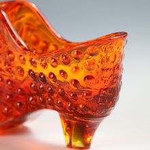 Load image into Gallery viewer, アメリカヴィンテージ FENTON｜フェントン(USA,1950-70年代) オレンジボブネイル アートガラス キャットシューズ(b) 女の子を素敵な処へ運ぶラッキーアイテム dbsy15891-9
