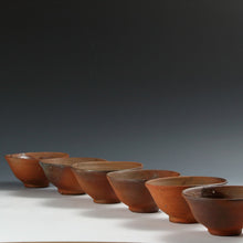 将图片加载到图库查看器，名工 森本英助｜MORIMOTO Eisuke(岡山, 1941- ) 備前 飯茶碗 6客揃 共箱 dbsy15973-ミ
