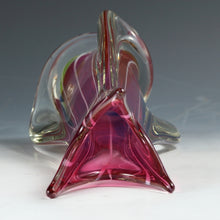 画像をギャラリービューアに読み込む, 昭和レトロ◆◇マルテイガラス｜MULTI Glass ( 福岡県/ 工房；1939‐ ) 積層ガラス 大花瓶 / 花器 花入 花瓶 フラワーベース dbsy14741-k

