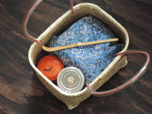 Load image into Gallery viewer, First tea ceremony set of 5 pieces with wrapping cloth and basket s-1-o
