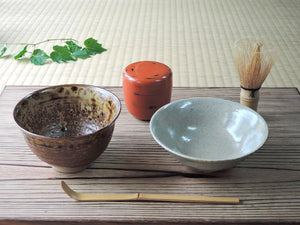 First tea ceremony set 5 pieces with wood box s4-o