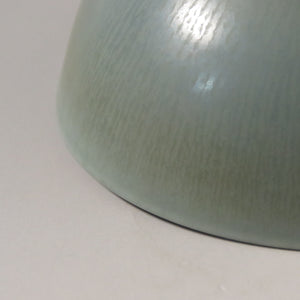 Berndt Friberg (1899-1981/瑞典) Gustavsberg 兔毛釉碗/碗/刻字 [G] 1965 年制造。带角柱的纯丝礼品袋。也可用作小衣服的抹茶碗。dfsy11143 -w