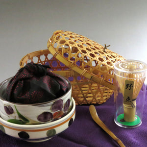 Small tea utensils set, nesting bowl, tea utensils, tea scoop, new chasen, 5-piece set dbsy10086-s
