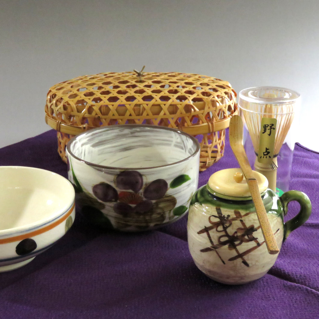 Small tea utensils set, nesting bowl, tea utensils, tea scoop, new chasen, 5-piece set dbsy10086-s