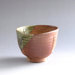 Small nesting tea bowl, Shigaraki ware tea bowl, Shimizu burnt ash glaze tea bowl, tea box, tea basket, portable dbsy10118-s