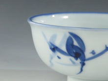 Load image into Gallery viewer, Heian Manjudo Kiyomizu ware, dyed, orchid picture, 5 guests, also for pouring matcha dbsy10084-R
