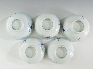 Heian Manjudo Kiyomizu ware, dyed, orchid picture, 5 guests, also for pouring matcha dbsy10084-R