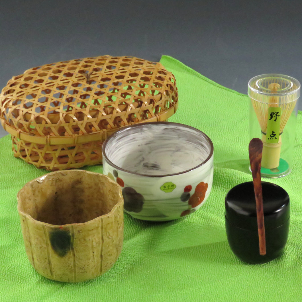 Small tea utensils set, nesting bowl, tea utensils, tea scoop, new chasen, 5-piece set dbsy10093-s