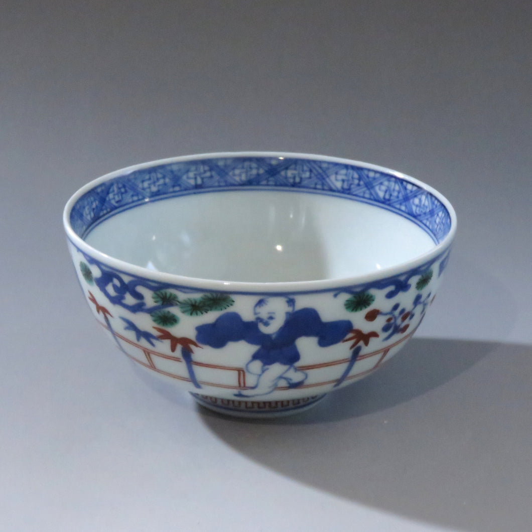 Eiraku Tokuzen (14th Eiraku Zengoro 1853-1909) Karako Yukae tea bowl dbsy10148-R