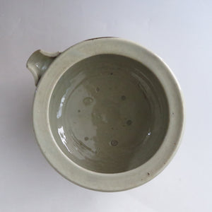 時代 絵瀬戸 片口 鉢 1300㏄ 明治期(1890年)頃 水切れ良 大型 抹茶注ぎ分けにも dbsy10204-i