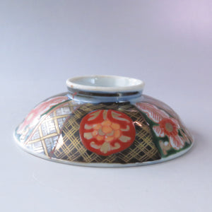 Imari, colored gold, peony and bat pattern, lidded bowl, 1 person, late Edo period (1800), Meiji red enamel bottle, dbsy10414-h