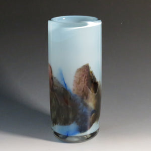 スイス・Sarner Cristal ヴィンテージガラス 花瓶 見立て中置 細水指 dbsy10338-k