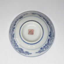 将图片加载到图库查看器，大圣寺伊万里（1910年，明治末期，石川县）染色章鱼蔓藤花纹山水永乐手工金锦牡丹图案杯茶杯6件套（A）dbsy6532-R
