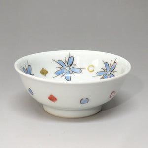 Ryo Sato Kutani ware colored flower pattern cup with box dbsy6578-k