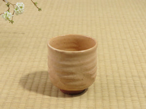 初めての茶道具 萩焼 箆目 筒茶碗 s15-q