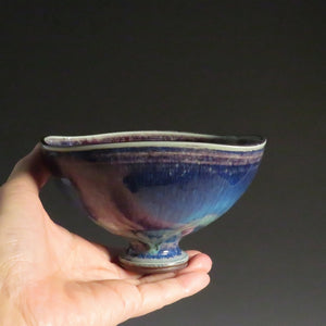 Berndt Friberg (1899-1981/瑞典) Gustavsberg Aniara 釉碗（1074 年制造），配有纯丝纪念品袋和角柱，也可搭配抹茶碗 dfsy10279-9