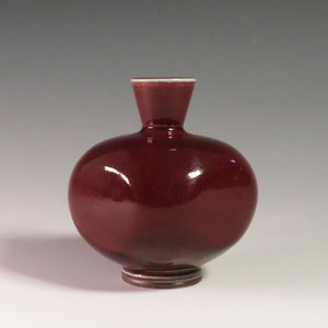 Berndt Friberg (1899-1981/瑞典) Gustavsberg 朱砂釉花瓶/花瓶 10.5 厘米 dfsy10354-9