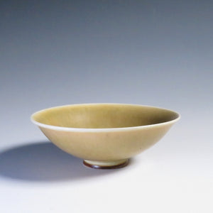 Berndt Friberg (1899-1981/SWEDEN) Gustavsberg yellow glaze bowl /  dfsy11047-9