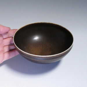 Bernd Friberg (1899-1981/SWEDEN) Gustavsberg dark brown glaze bowl dfsy11048-9