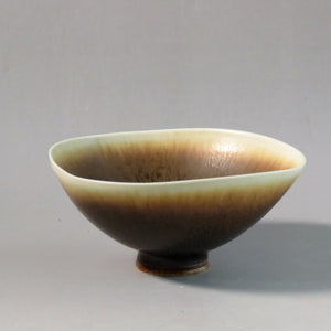 ベルント・フリーベリ(Berndt Friberg,1899-1981/SWEDEN) グスタフスベリ 茶褐釉 bowl/碗 dfsy11087-9