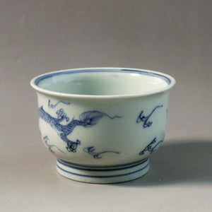 伊万里精工 宝石染色四爪龙组出茶碗 1 名 江户时代后期 (1820) 也用于倒抹茶 dbsy10412-z