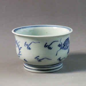 伊万里精工 宝石染色四爪龙组出茶碗 1 名 江户时代后期 (1820) 也用于倒抹茶 dbsy10412-z