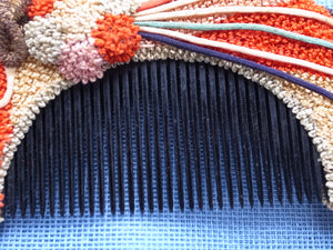 Era: Crafted decorative comb, Kusudama, wooden, Taisho - Showa